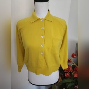 MALO 100% Cashmere Blouse Long Sleeve Crew Neck Size XS